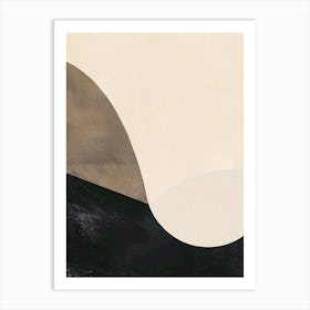 Neutral art mountain Art Print