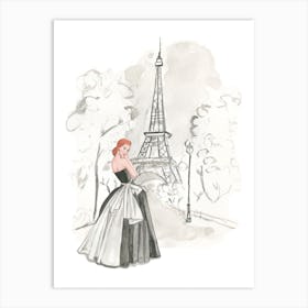 A Redhead In Paris Art Print