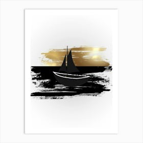 Sailboat In The Sea 5 Art Print