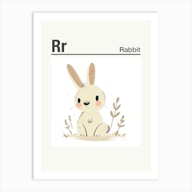 Animals Alphabet Rabbit 4 Art Print