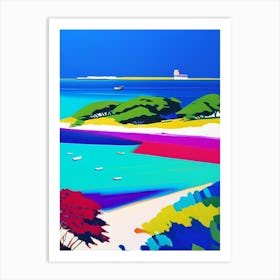 Bazaruto Archipelago Mozambique Colourful Painting Tropical Destination Art Print