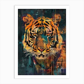 Kitsch Tiger Collage 2 Art Print