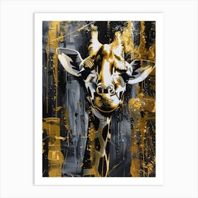 Gold Giraffe Art Print