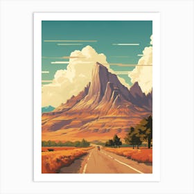 Mount Ararat Retro Poster 3 Art Print