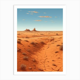 Simpson Desert Pixel Art 3 Art Print