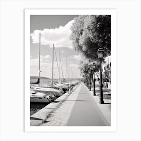 Saint Tropez, France, Black And White Old Photo 2 Art Print