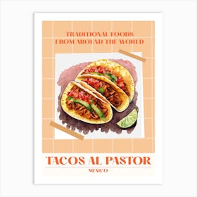 Tacos Al Pastor Mexico 3 Foods Of The World Art Print