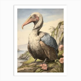 Storybook Animal Watercolour Pelican Art Print