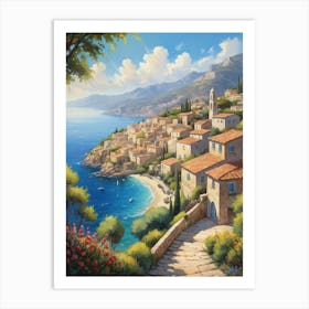 Village By The Sea 4 Art Print