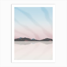 Sunset on the Salt Flats, Utah Art Print