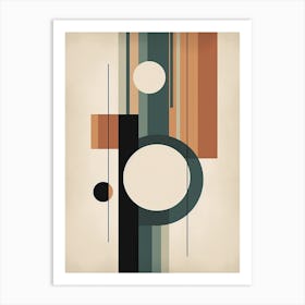 Retro Resonance; Mid Century Boho Vibration Art Print