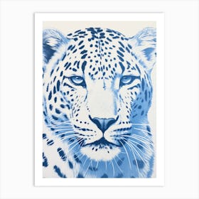 'Blue Leopard' Art Print