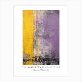 Lilac And Yellow Abstract Painting 2 Exhibition Poster Art Print