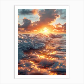 Sunset Over The Ocean 4 Art Print