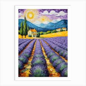 Lavender Field Art Print