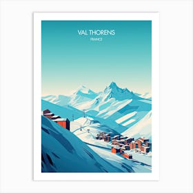 Poster Of Val Thorens   France, Ski Resort Illustration 2 Art Print