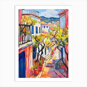 Athens Greece Fauvist Painting Art Print