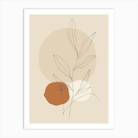 Sofia Botanical Garden Boho Line Art Art Print