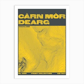 Càrn Mòr Dearg - Scottish Munro Mountain Art Print