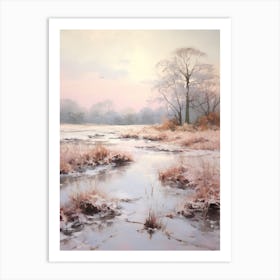 Dreamy Winter Painting Richmond Park England 3 Art Print
