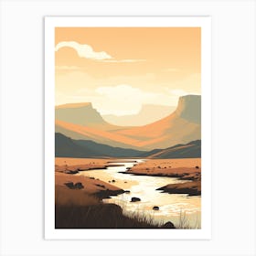 Brecon Beacons National Park Wales 3 Hiking Trail Landscape Art Print