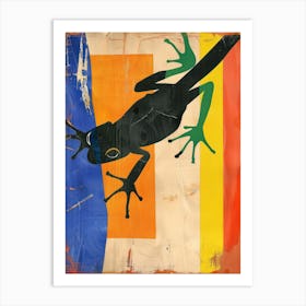 Frog 3 Cut Out Collage Art Print