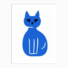 Blue Cat 6 Art Print