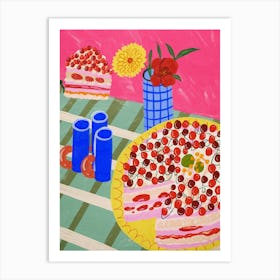 Cherry Cake 1 Art Print