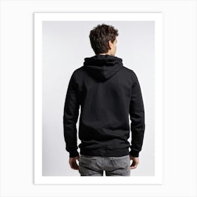 Back View Of Man Wearing Hoodie 1 Art Print