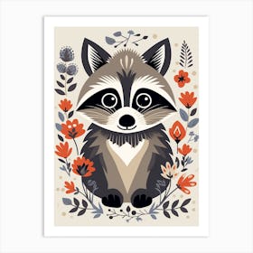 Baby Animal Illustration  Raccoon 4 Art Print