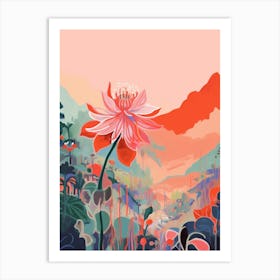 Boho Wildflower Painting Columbine 2 Art Print