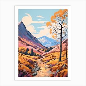 Glen Coe Scotland 1 Hike Illustration Art Print