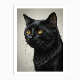 Black Cat Art Print