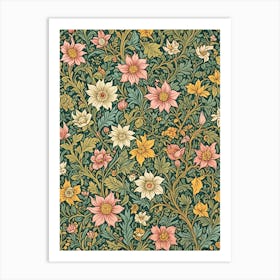 Floral Wallpaper Pattern Art Print