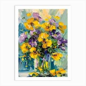 Yellow Flowers In A Vase 1 Art Print