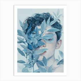 Boy With Blue Eyes Art Print