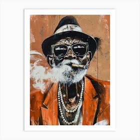 Man Smoking A Cigar Art Print