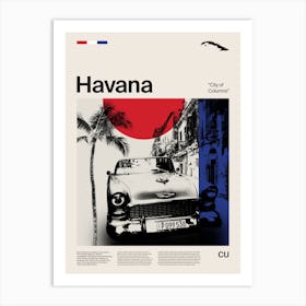 Mid Century Havana Travel Art Print