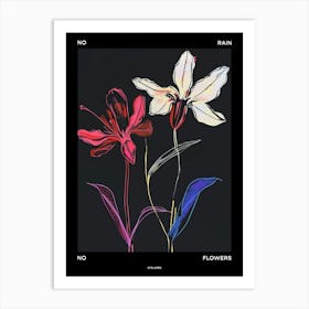 No Rain No Flowers Poster Cyclamen 4 Art Print