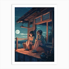 Lofi Girls 2 Art Print