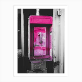 Pink Phone Box Art Print