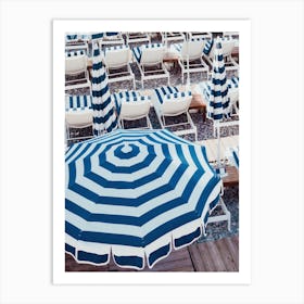 Blue And White French Riviera Art Print