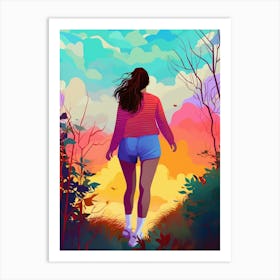 Body Positive Run Free  Art Print