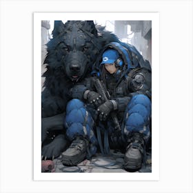 Wolf And Soldier Art Print