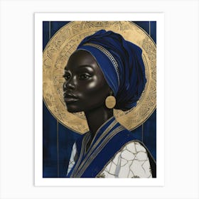 Blue Woman 13 Art Print