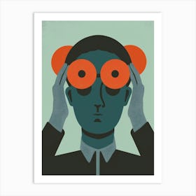 Man With Two Eyes Art Print