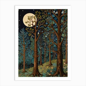 William Morris Moonlight In The Forest 60 Poster