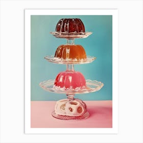 Jelly Dessert Platter Retro Collage 3 Art Print