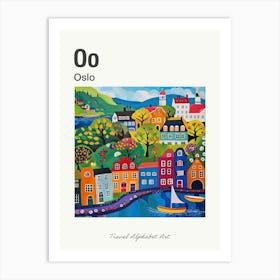 Kids Travel Alphabet  Oslo 3 Art Print