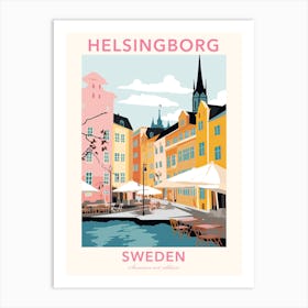 Helsingborg, Sweden, Flat Pastels Tones Illustration 1 Poster Art Print